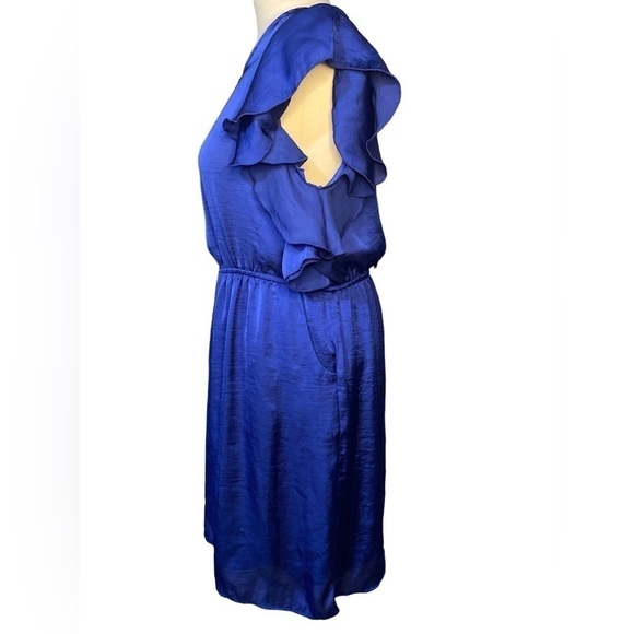 NY Collection Royal Blue Dress Size L - Picture 2 of 6